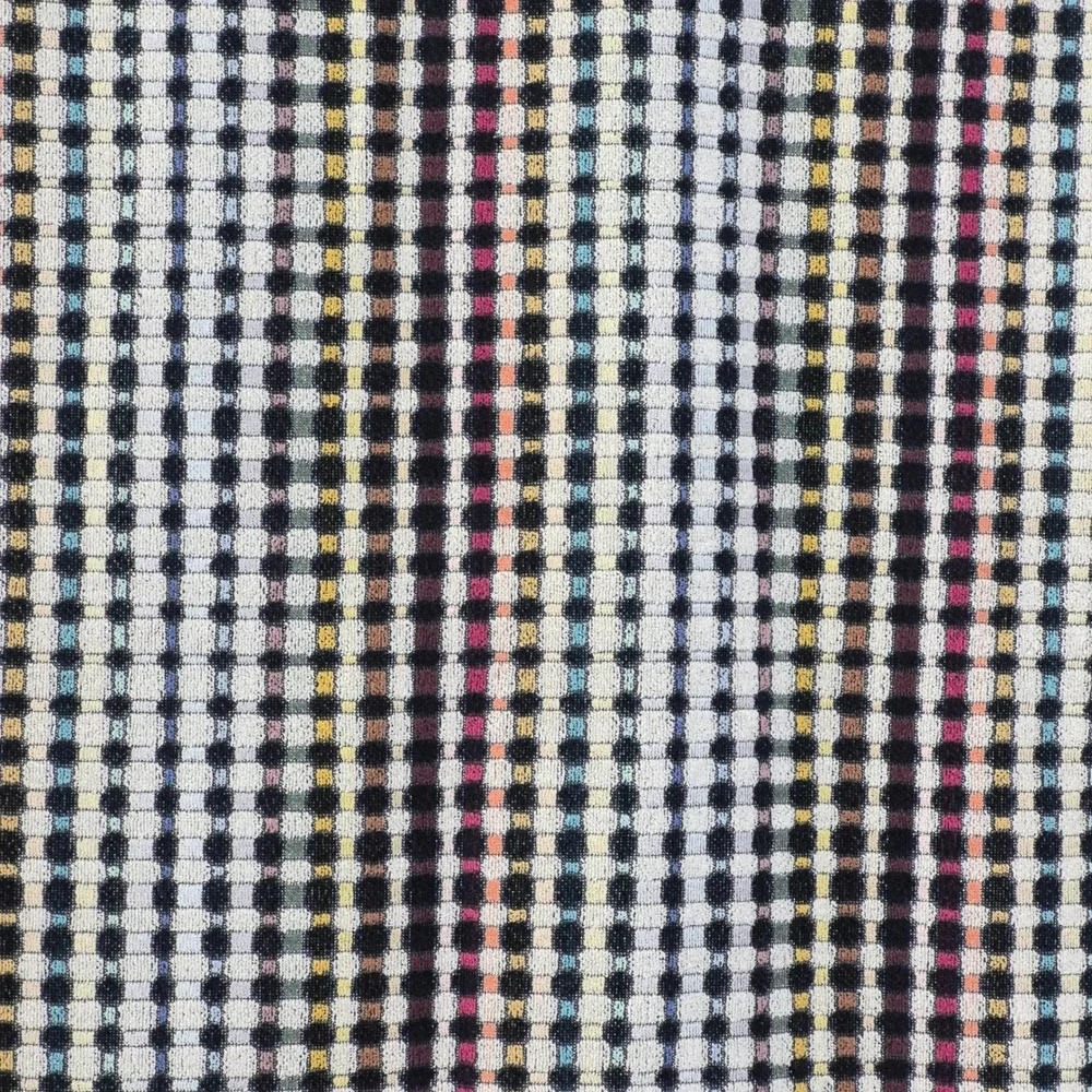 Missoni Home Bath Towel Set 4 Multicolor Jacquard‎ Micro Plaid Grid Italy 55x35